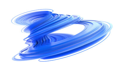 Poster - Abstract blue shape, 3d render
