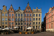canvas print picture - Langer Markt, Altstadt, Rechtstadt, Danzig, Polen < english> long market, old town, Gdansk, Poland