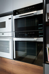 New ovens in household appliance section in store