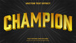 champion victory winner gold metallic editable text effect