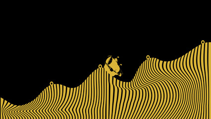 Data analysis concept, A ship in huge waves of information, metaphor for data analysis, with the ship representing the data analyst and the waves representing the data.