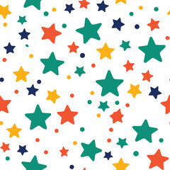 Wall Mural - Seamless Colorful Stars Pattern.

Seamless pattern of Star in colorful style. Add color to your digital project with our pattern!
