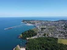Aerial View Of Berry Head And Churston Woods In Brixham, South Devon