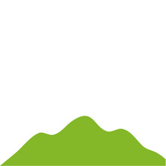 Poster - Green Hilly Valley Flat Vector