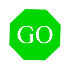 Wall Mural - go sign