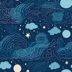 Wall Mural - Seamless Colorful Galaxy Pattern.

Seamless pattern of Galaxy in colorful style. Add color to your digital project with our pattern!
