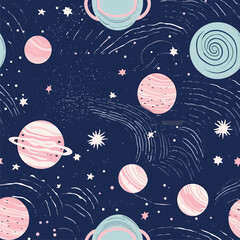 Wall Mural - Seamless Colorful Galaxy Pattern.

Seamless pattern of Galaxy in colorful style. Add color to your digital project with our pattern!