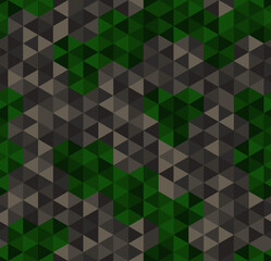 Canvas Print - Vector trendy low poly seamless pattern. Camouflage polygonal background