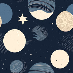 Wall Mural - Seamless Colorful Galaxy Pattern.

Seamless pattern of Galaxy in colorful style. Add color to your digital project with our pattern!