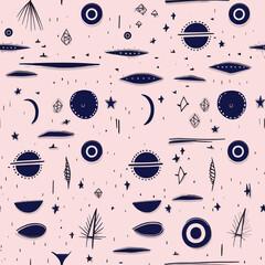 Wall Mural - Seamless Colorful Galaxy Pattern.

Seamless pattern of Galaxy in colorful style. Add color to your digital project with our pattern!