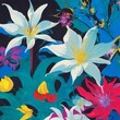 flower paintings pattern
