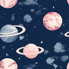 Wall Mural - Seamless Colorful Galaxy Pattern.

Seamless pattern of Galaxy in colorful style. Add color to your digital project with our pattern!