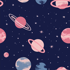 Wall Mural - Seamless Colorful Galaxy Pattern.

Seamless pattern of Galaxy in colorful style. Add color to your digital project with our pattern!