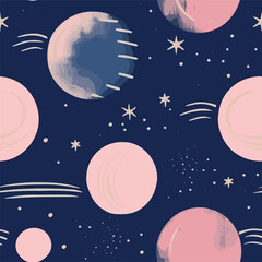Wall Mural - Seamless Colorful Galaxy Pattern.

Seamless pattern of Galaxy in colorful style. Add color to your digital project with our pattern!
