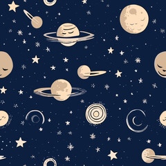 Wall Mural - Seamless Colorful Galaxy Pattern.

Seamless pattern of Galaxy in colorful style. Add color to your digital project with our pattern!