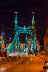 Wall Mural - Photos taken with night lights from various angles in budapest, the capital of hungary