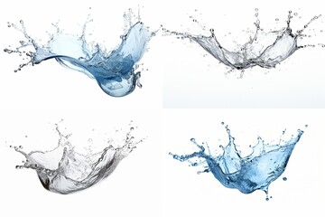 Aufkleber - set of color splashes isolated on white background.
