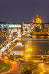 Wall Mural - Photos taken with night lights from various angles in budapest, the capital of hungary