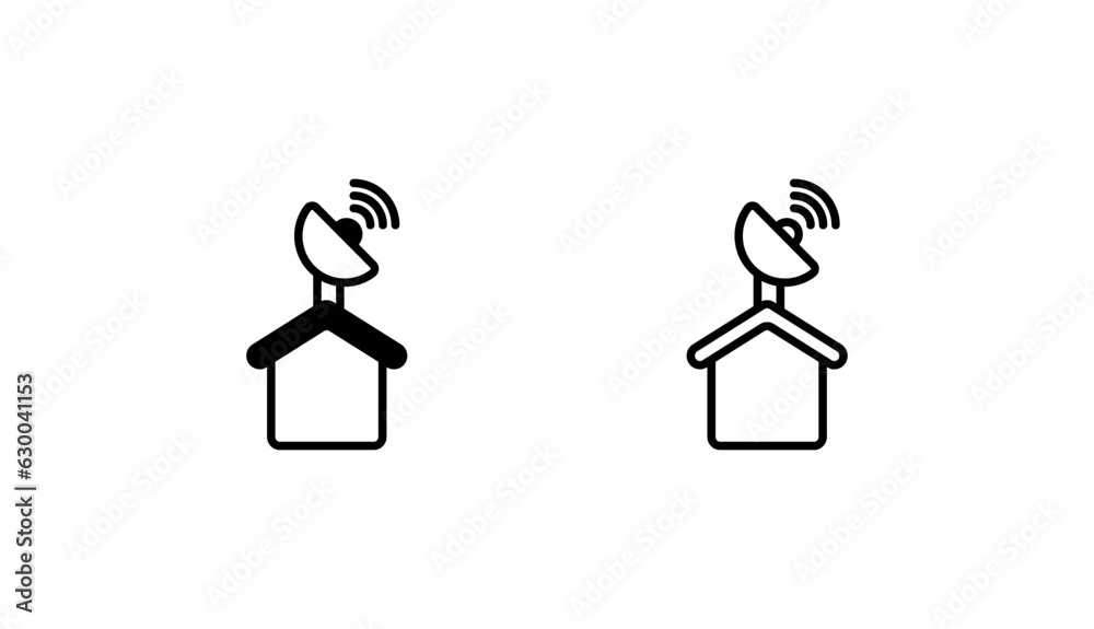 Smart House icon design with white background stock illustration Stock ...