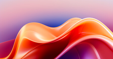 Poster - Abstract fluid 3d render holographic iridescent neon curved wave in motion light dynamic background. Gradient design element for banners, backgrounds, wallpapers and covers