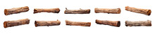 Different Types Of Old Wood Logs Set Transparent Background. Wooden Log Png Bundle