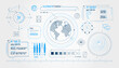 Set of infographic elements about geolocation and data exchange.