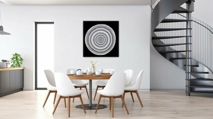 Minimalist Interior with Fibonacciinspired Layout and Furniture