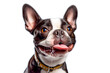 Happy french bulldog isolated on transparent background. PNG