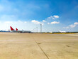 view of parked airplanes on the taxiway