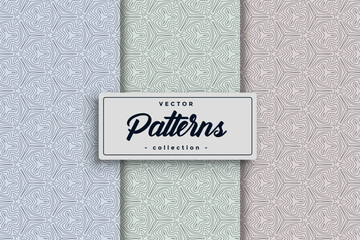 Aufkleber - Collection of Swatches Seamless Pattern Vector Background diverse compilation of seamless patterns Hand-Drawn Geometric Simple Seamless Pattern Set collection