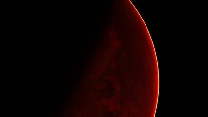 Wall Mural - red planet Mars in the starry sky