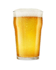 Wall Mural - Transparent Beer Glass template isolated on a white background