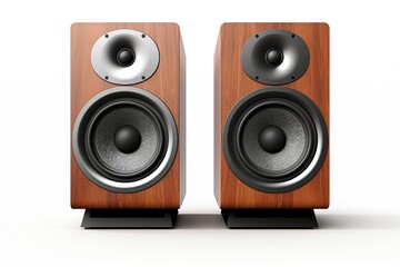 Aufkleber - acoustic speakers isolated on white background.