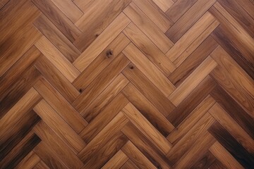 Poster - Herringbone parquet texture background. Wooden floor patterned surface. Geometric oak and walnut backdrop, classic and stylish.