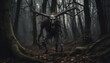 Terrifying Wendigo Figure in the Forest