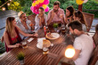© ivanko80 - Group of friends eat pizza together