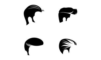 Man hairstyle set illustration vector design