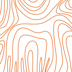 Orange Topography Lines Background
