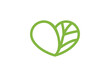 © priyo - love leaf logo design. green heart nature symbol icon vector