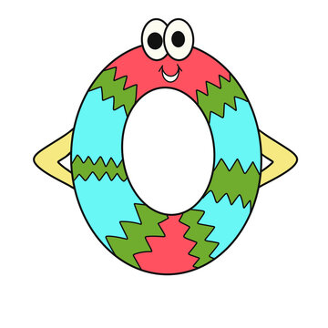 cartoon english alphabet cute colorful fashion stickers