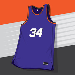 basketball jersey template isolated vector apparel