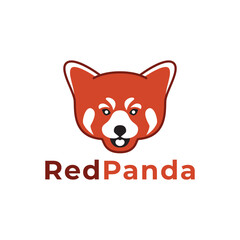 Wall Mural - red panda animal logo vector icon symbol illustration minimalist design