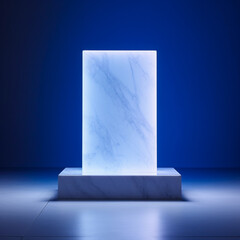 A modern white realistic podium vibrant  background with Generative AI