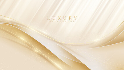 Wall Mural - luxury abstract gold background with glitter light effect decoration.