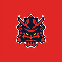 Wall Mural - samurai head design for mascot