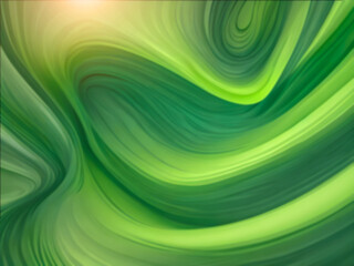 Poster - abstract green gradient soft wave blur background with soft sunlight
