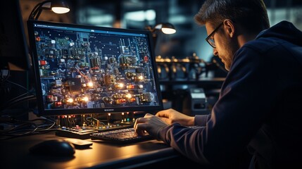 IT professional using personal computer