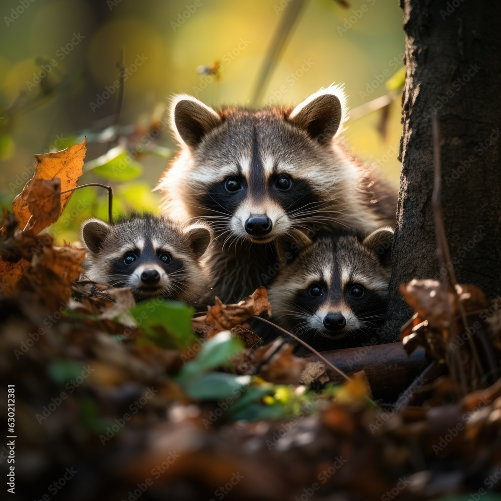 Raccoon in its Natural Habitat, Wildlife Photography, Generative AI ...