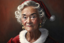 Portrait Of Mrs Santa Claus, Generative AI