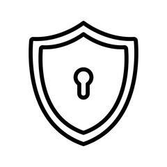 Wall Mural - Secure icon. sign for mobile concept and web design   color editable